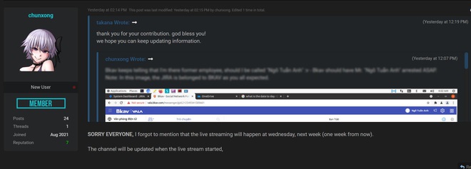 Hacker tuyên bố sẽ livestream quá trình tấn công mạng nội bộ của BKAV - 1