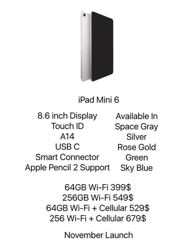 iPad mini 6 lộ diện hoàn toàn trước giờ ra mắt - 3