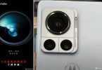 HÌnh ảnh được Motorola chi nhánh Trung Quốc hé lộ về chiếc smartphone sắp ra mắt (trái) và ảnh thực tế Motorola Frontier bị rò rỉ trên Internet (phải).